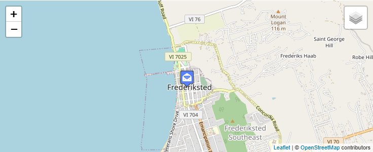 Map of ZIP Code 00841 in Frederiksted, VI — click to open interactive map