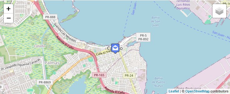 Map of ZIP Code 00963 in Catano, PR — click to open interactive map