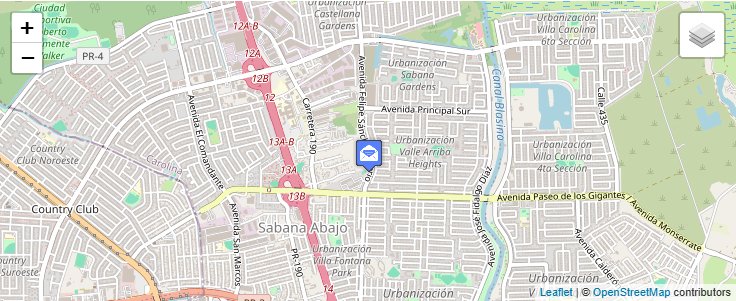 Map of ZIP Code 00984 in Carolina, PR — click to open interactive map