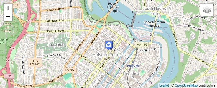 Map of ZIP Code 01041 in Holyoke, MA — click to open interactive map