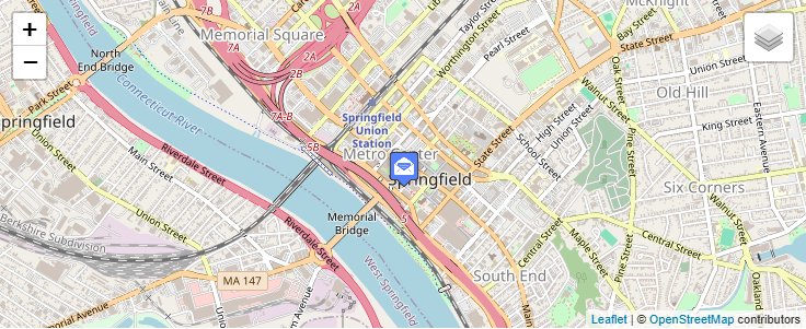 Map of ZIP Code 01115 in Springfield, MA — click to open interactive map