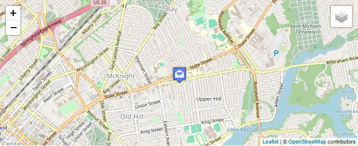 Map of ZIP Code 01139 in Springfield, MA — click to open interactive map