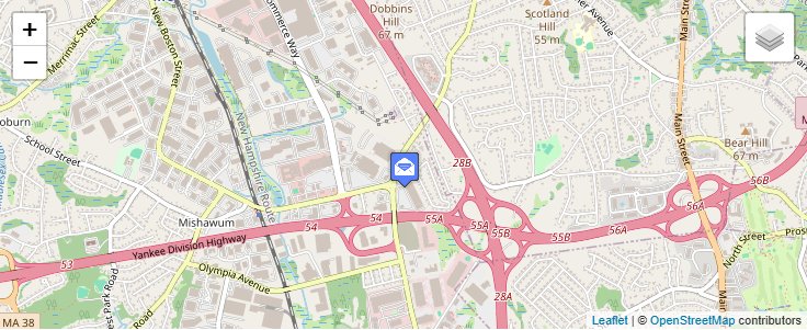 Map of ZIP Code 01813 in Woburn, MA — click to open interactive map