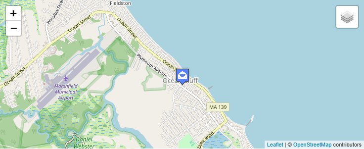 Map of ZIP Code 02065 in Ocean Bluff, MA — click to open interactive map