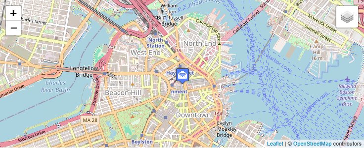 Map of ZIP Code 02201 in Boston, MA — click to open interactive map