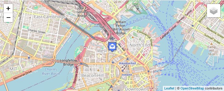 Map of ZIP Code 02222 in Boston, MA — click to open interactive map