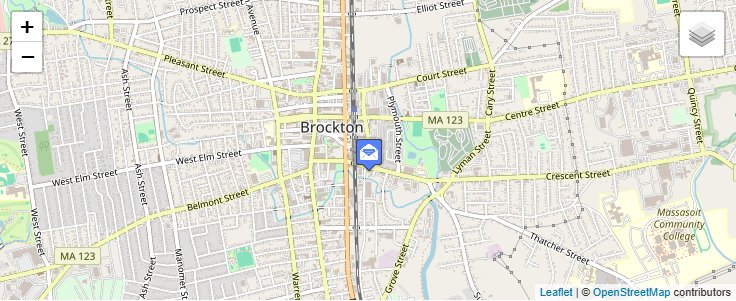 Map of ZIP Code 02303 in Brockton, MA — click to open interactive map