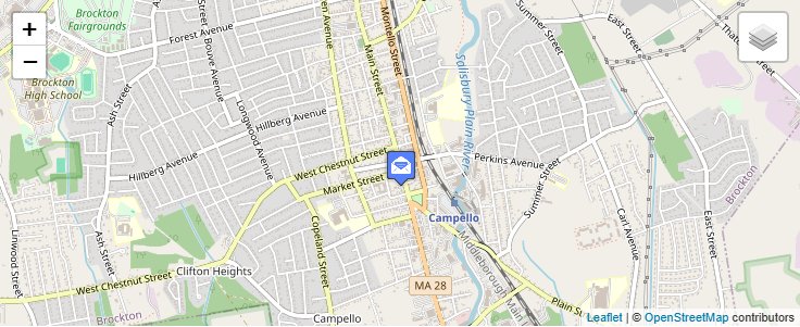 Map of ZIP Code 02304 in Brockton, MA — click to open interactive map