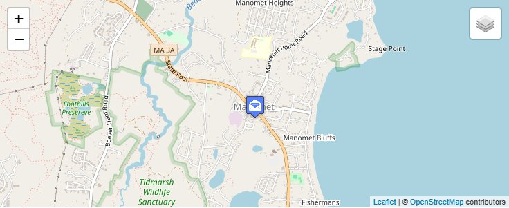 Map of ZIP Code 02345 in Manomet, MA — click to open interactive map