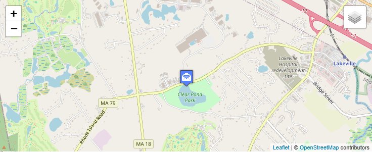 Map of ZIP Code 02348 in Lakeville, MA — click to open interactive map