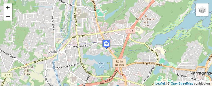 Map of ZIP Code 02883 in Peace Dale, RI — click to open interactive map