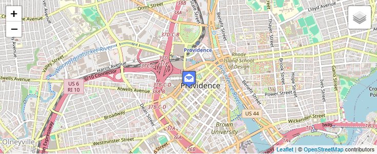 Map of ZIP Code 02901 in Providence, RI — click to open interactive map