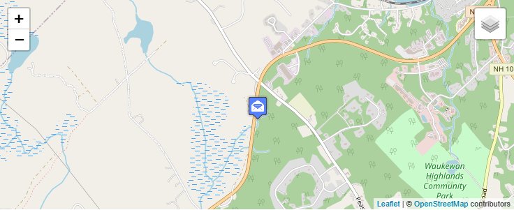 Map of ZIP Code 03298 in Tilton, NH — click to open interactive map