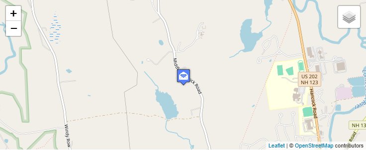 Map of ZIP Code 03468 in West Peterborough, NH — click to open interactive map