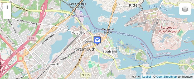 Map of ZIP Code 03802 in Portsmouth, NH — click to open interactive map