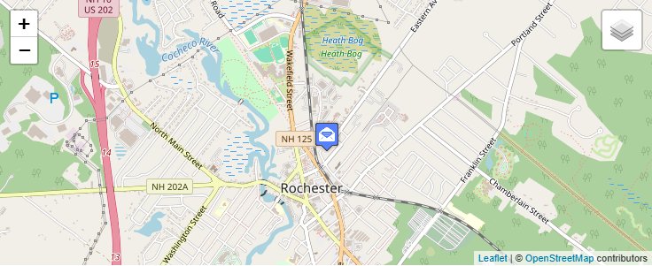 Map of ZIP Code 03866 in Rochester, NH — click to open interactive map