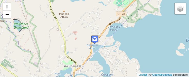Map of ZIP Code 03896 in Wolfeboro Falls, NH — click to open interactive map