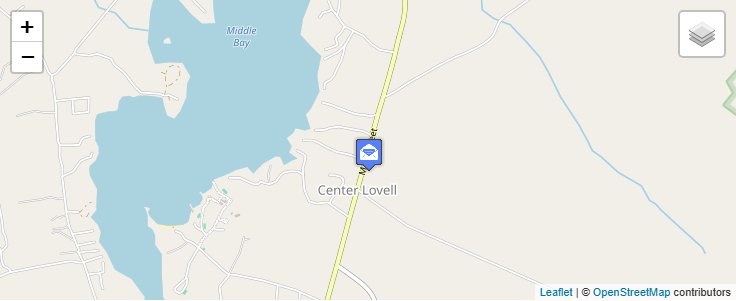 Map of ZIP Code 04016 in Center Lovell, ME — click to open interactive map