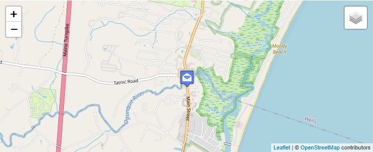 Map of ZIP Code 04054 in Moody, ME — click to open interactive map