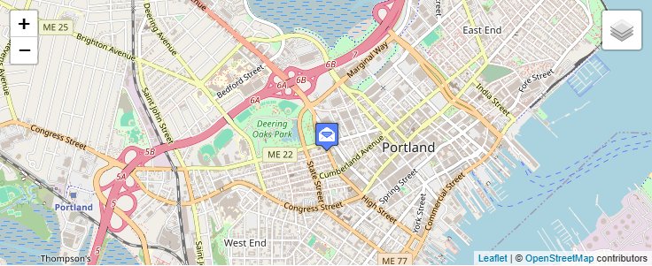 Map of ZIP Code 04104 in Portland, ME — click to open interactive map