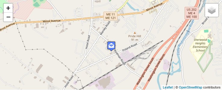 Map of ZIP Code 04211 in Auburn, ME — click to open interactive map