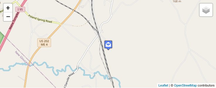 Map of ZIP Code 04223 in Danville, ME — click to open interactive map