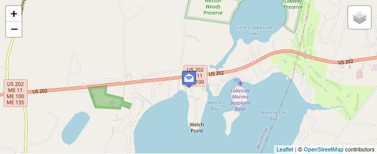 Map of ZIP Code 04343 in East Winthrop, ME — click to open interactive map