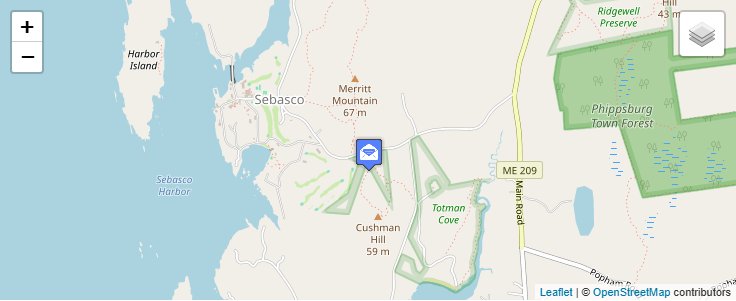 Map of ZIP Code 04565 in Sebasco Estates, ME — click to open interactive map