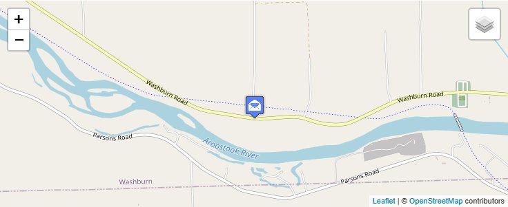 Map of ZIP Code 04738 in Crouseville, ME — click to open interactive map