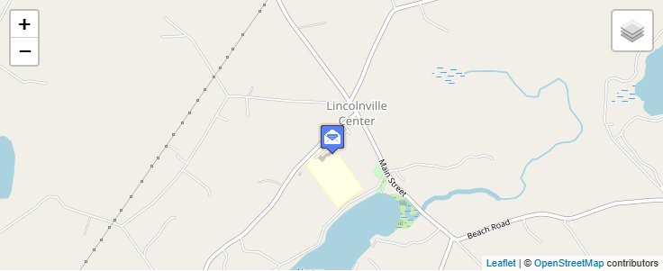 Map of ZIP Code 04850 in Lincolnville Center, ME — click to open interactive map