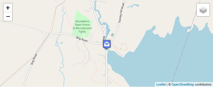 Map of ZIP Code 04935 in East Vassalboro, ME — click to open interactive map