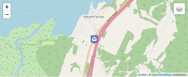 Map of ZIP Code 05460 in Highgate Springs, VT — click to open interactive map