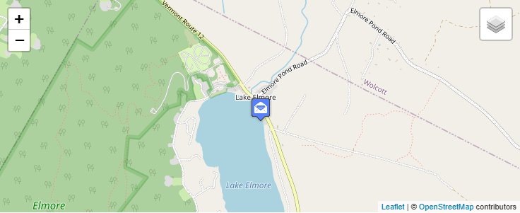 Map of ZIP Code 05657 in Lake Elmore, VT — click to open interactive map