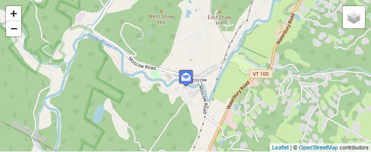 Map of ZIP Code 05662 in Moscow, VT — click to open interactive map