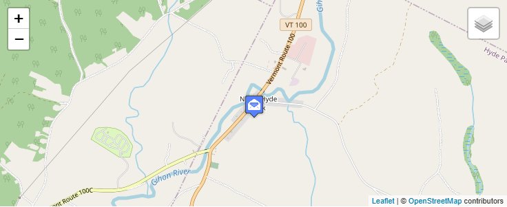 Map of ZIP Code 05665 in North Hyde Park, VT — click to open interactive map