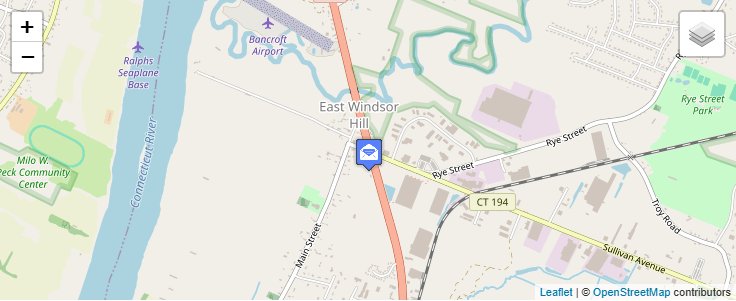 Map of ZIP Code 06028 in East Windsor Hill, CT — click to open interactive map