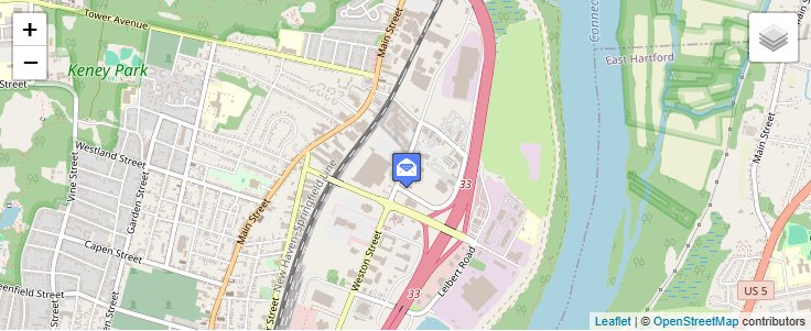 Map of ZIP Code 06104 in Hartford, CT — click to open interactive map