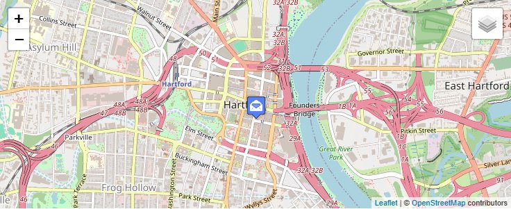 Map of ZIP Code 06123 in Hartford, CT — click to open interactive map