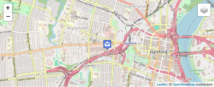Map of ZIP Code 06156 in Hartford, CT — click to open interactive map