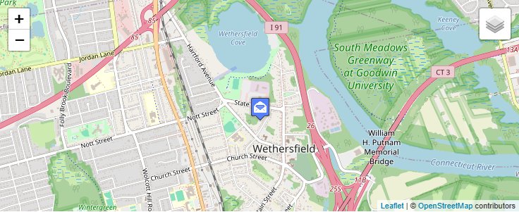 Map of ZIP Code 06161 in Hartford, CT — click to open interactive map