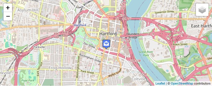 Map of ZIP Code 06183 in Hartford, CT — click to open interactive map