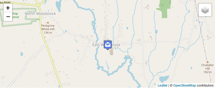 Map of ZIP Code 06244 in East Woodstock, CT — click to open interactive map
