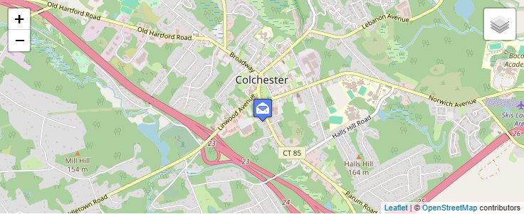 Map of ZIP Code 06474 in North Westchester, CT — click to open interactive map