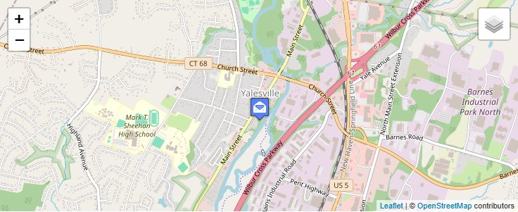 Map of ZIP Code 06493 in Wallingford, CT — click to open interactive map