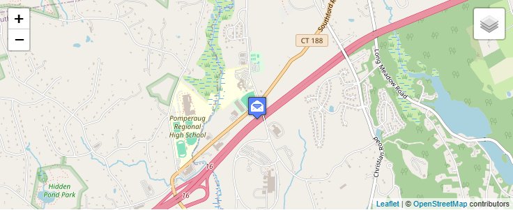 Map of ZIP Code 06749 in Waterbury, CT — click to open interactive map