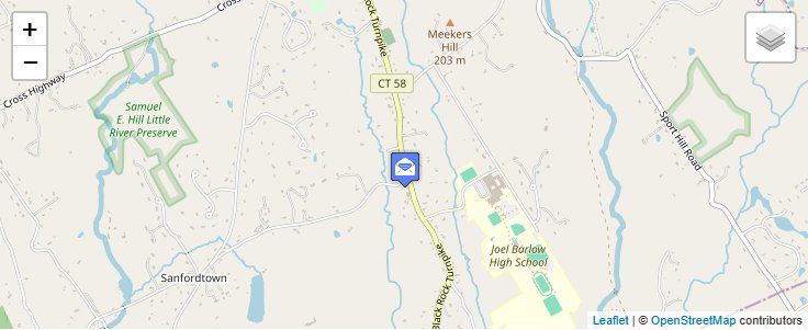 Map of ZIP Code 06876 in Redding Ridge, CT — click to open interactive map