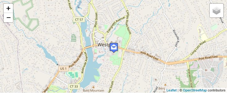 Map of ZIP Code 06881 in Westport, CT — click to open interactive map