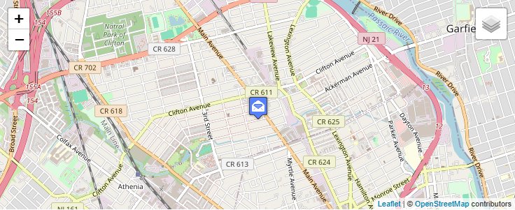 Map of ZIP Code 07015 in Clifton, NJ — click to open interactive map