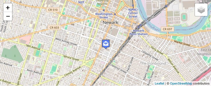 Map of ZIP Code 07188 in Newark, NJ — click to open interactive map