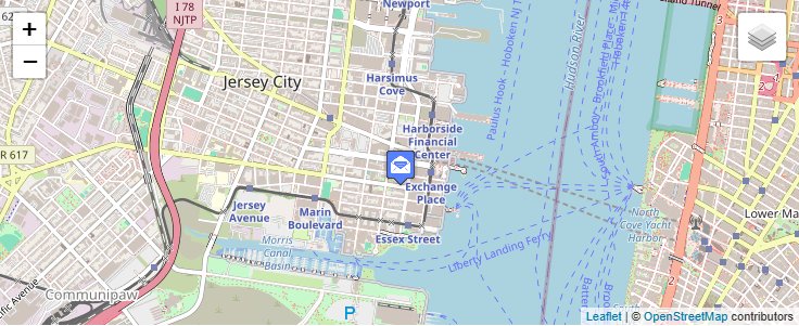 Map of ZIP Code 07395 in Jersey City, NJ — click to open interactive map